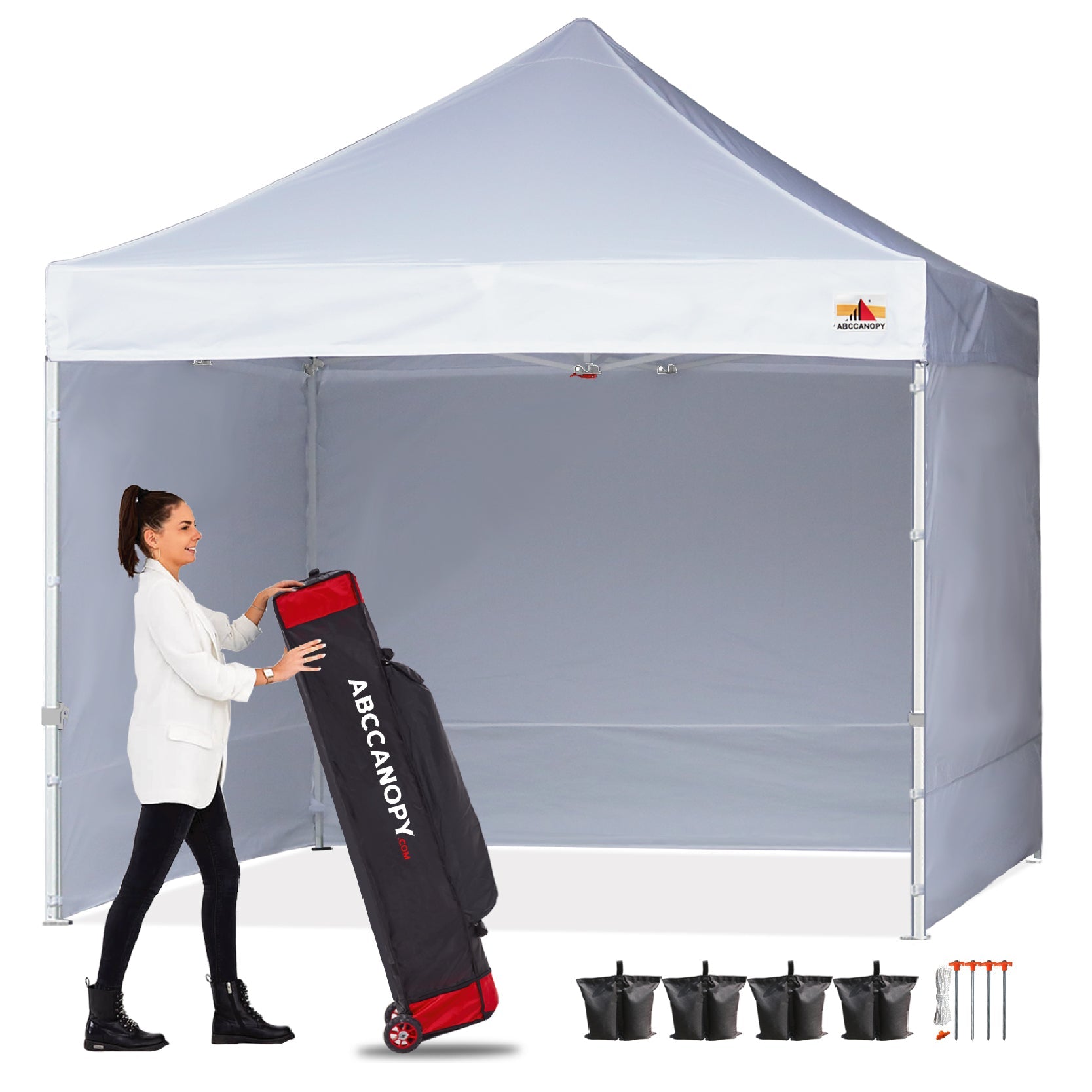 ABCCANOPY S1 Commercial Pop Up Canopy Tent with Sidewalls - 8x8, 8x12, 8x16
