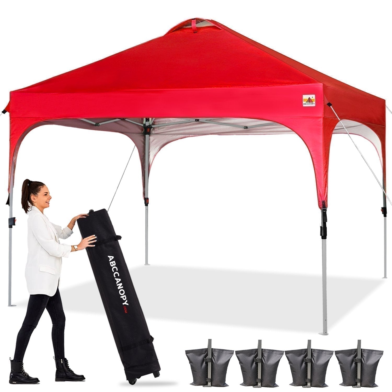 compact canopy tent ABCCANOPY Instant Pop‐Up Canopy Tent for Camping & Beach