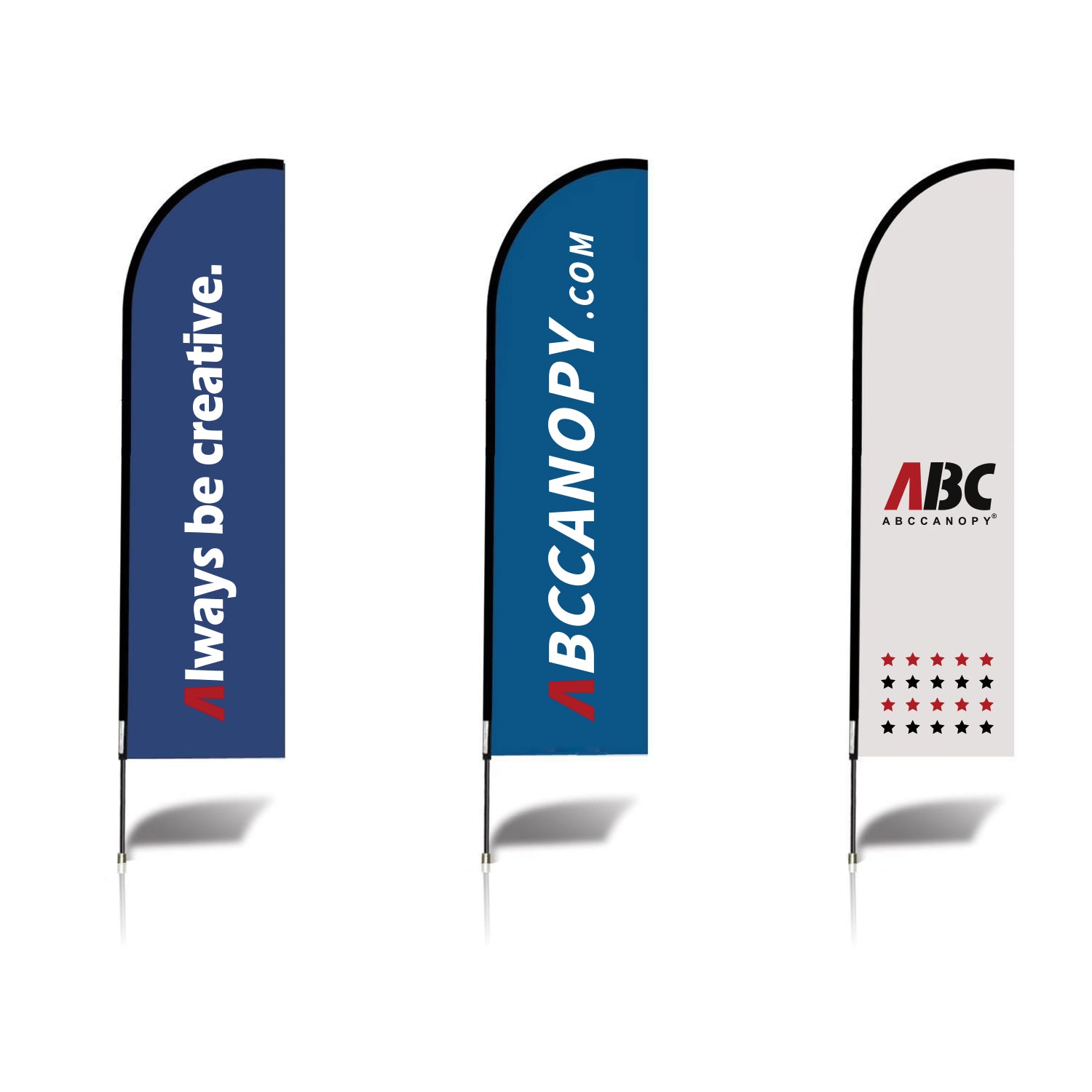Custom Advertising Double Sided Feather Flags 8FT/10FT/12FT(1 Flag)