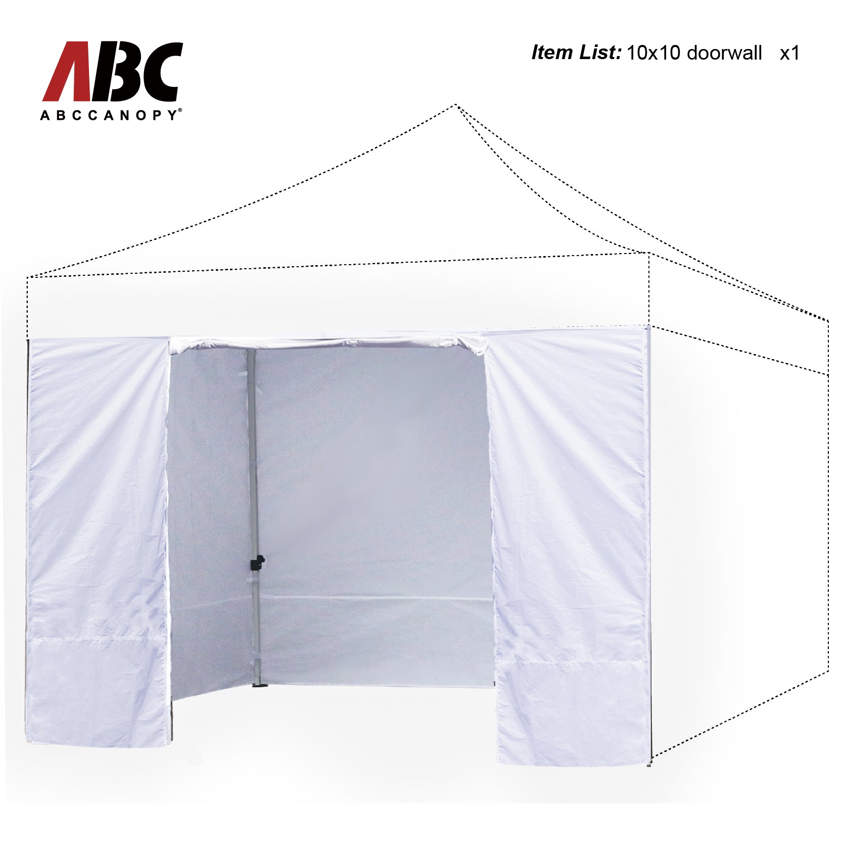 ABCCANOPY Canopy Accessories Door Wall for 8x8, 10x10, 10x15, 10x20  (Overseas)