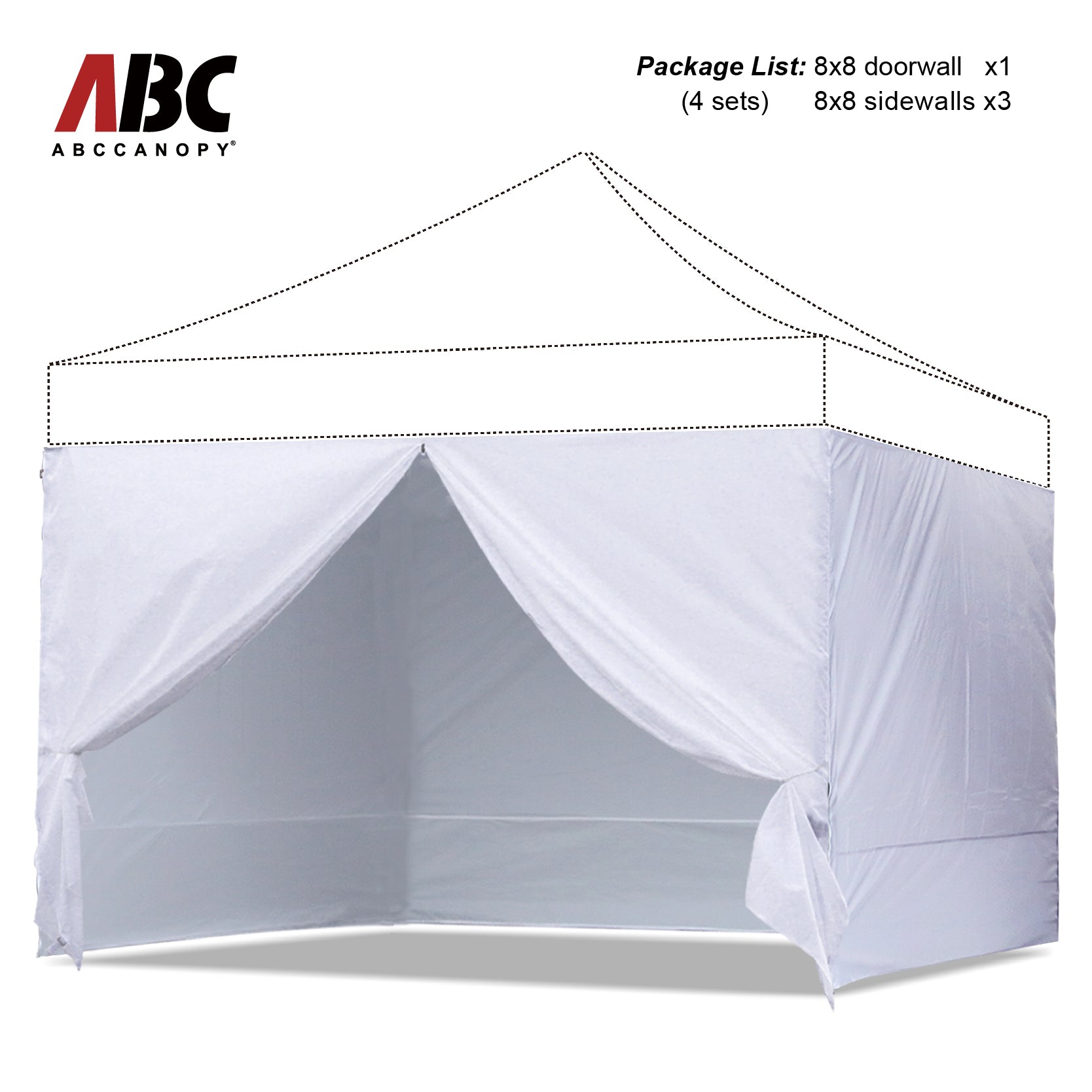 ABCCANOPY Canopy Sidewall Walls (4 Walls Only) - 10x10, 10x20