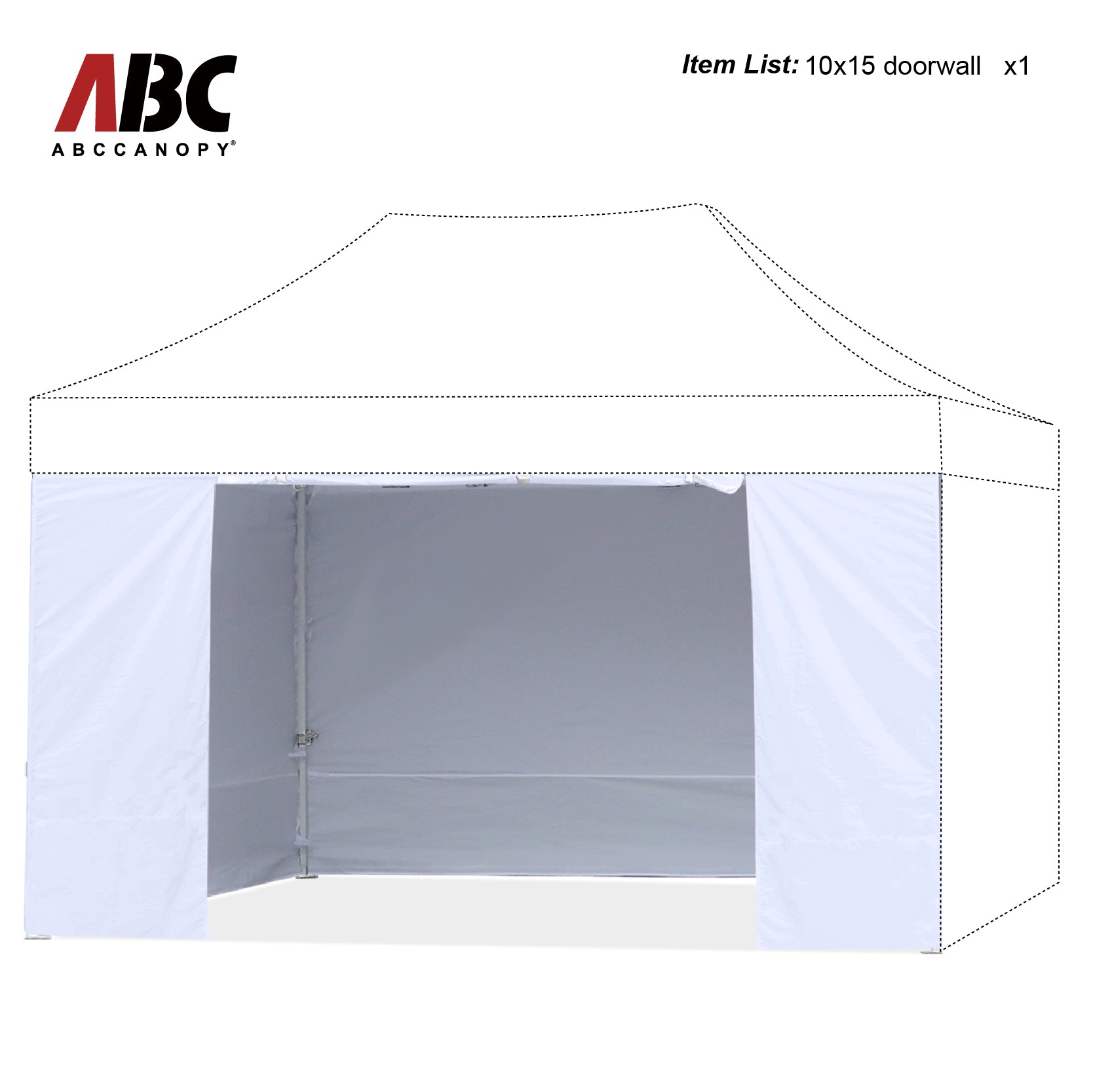 ABCCANOPY Canopy Accessories Door Wall for 8x8, 10x10, 10x15, 10x20  (Overseas)
