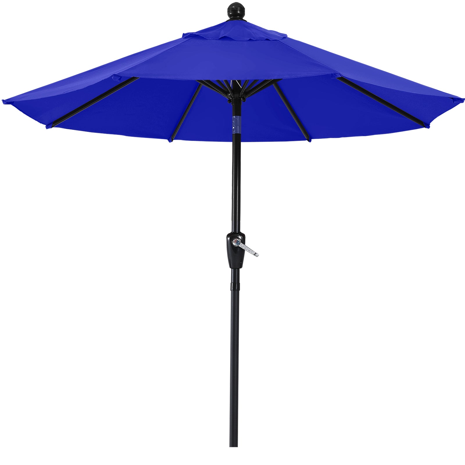 8ft steel ribs patio umbrellas ABCCANOPY Outdoor Waterproof Table 8 Ribs Umbrella with Crank 10FT / Blue
