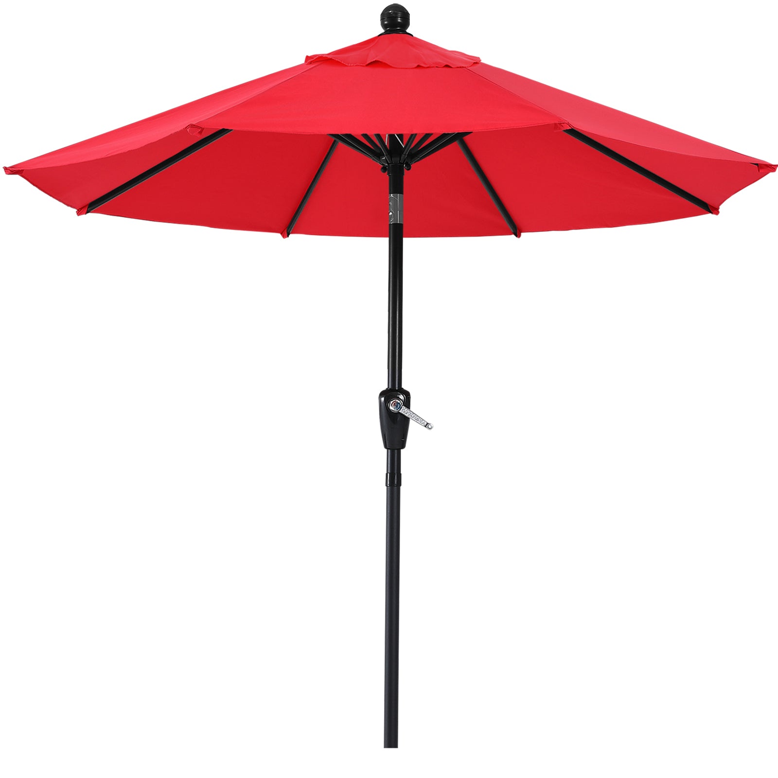 ABCCANOPY Outdoor Waterproof Table 8 Ribs Umbrella with Crank 9FT / Red