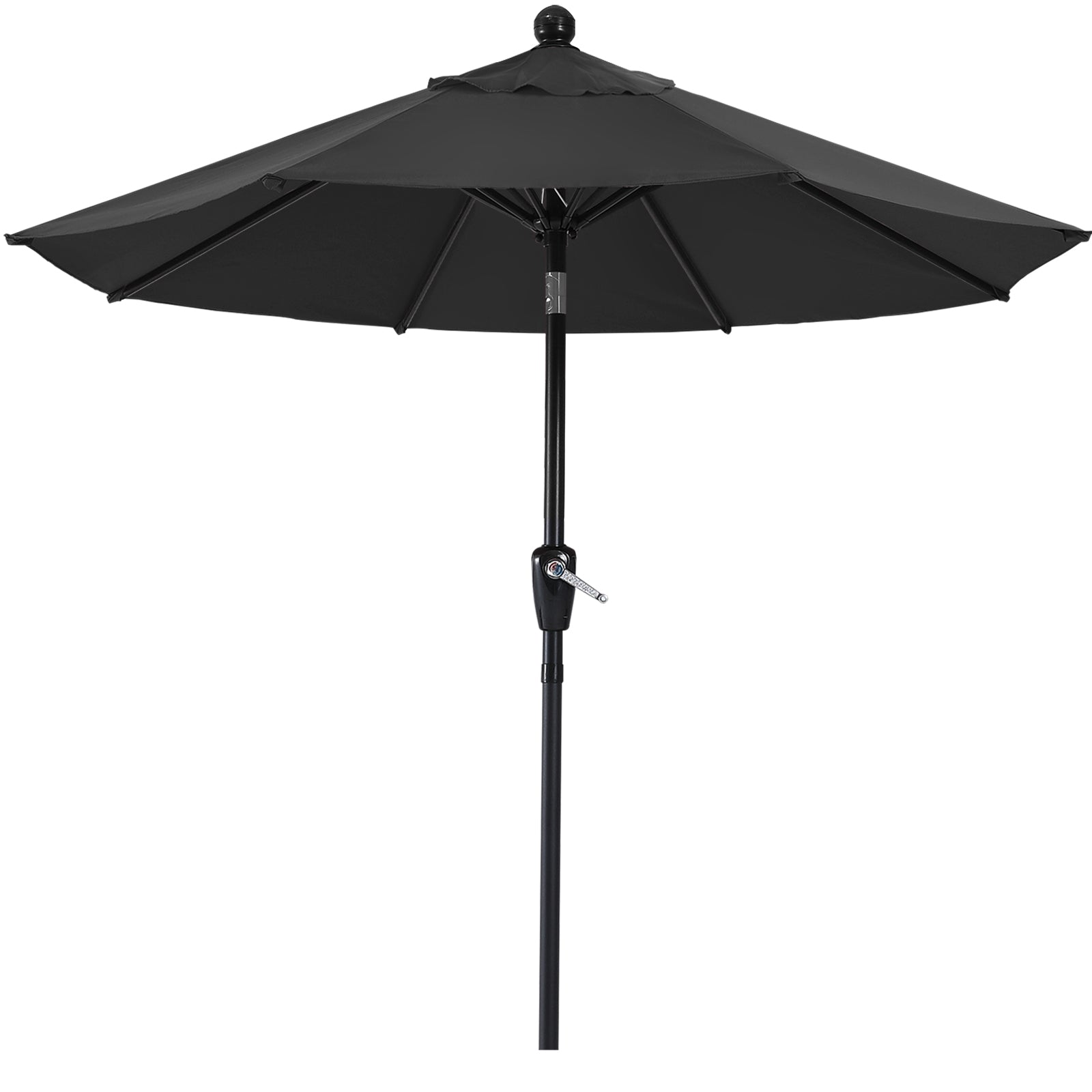 ABCCANOPY Outdoor Waterproof Table 8 Ribs Umbrella with Crank 9FT / Dark Gray ABCCANOPY Outdoor Waterproof Table 8 Ribs Umbrella with Crank 9FT / Dark Gray
