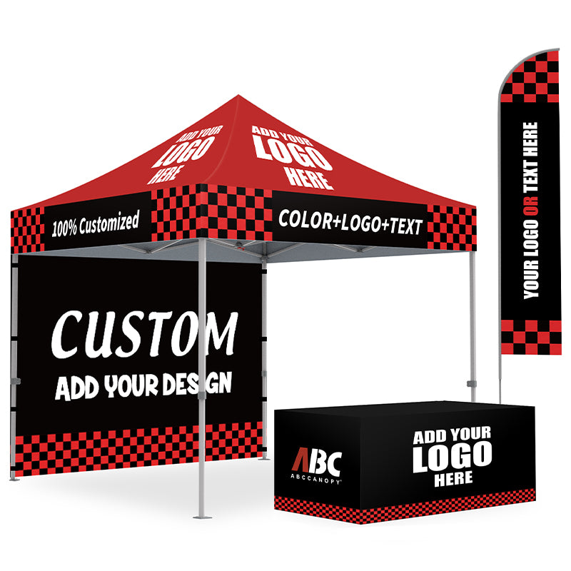 ABCCANOPY 10x10 Custom Canopy Heavy Duty Full Case Vision Super Value Package (S1 Nova Base™-Frame)