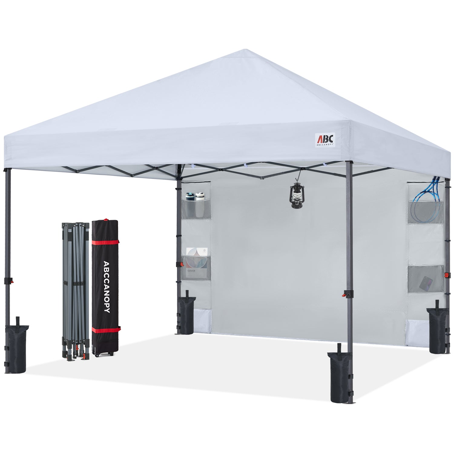 ABCCANOPY 10x10 Pop Up Canopy Tent with Storage Sidewall (Low Crest™)