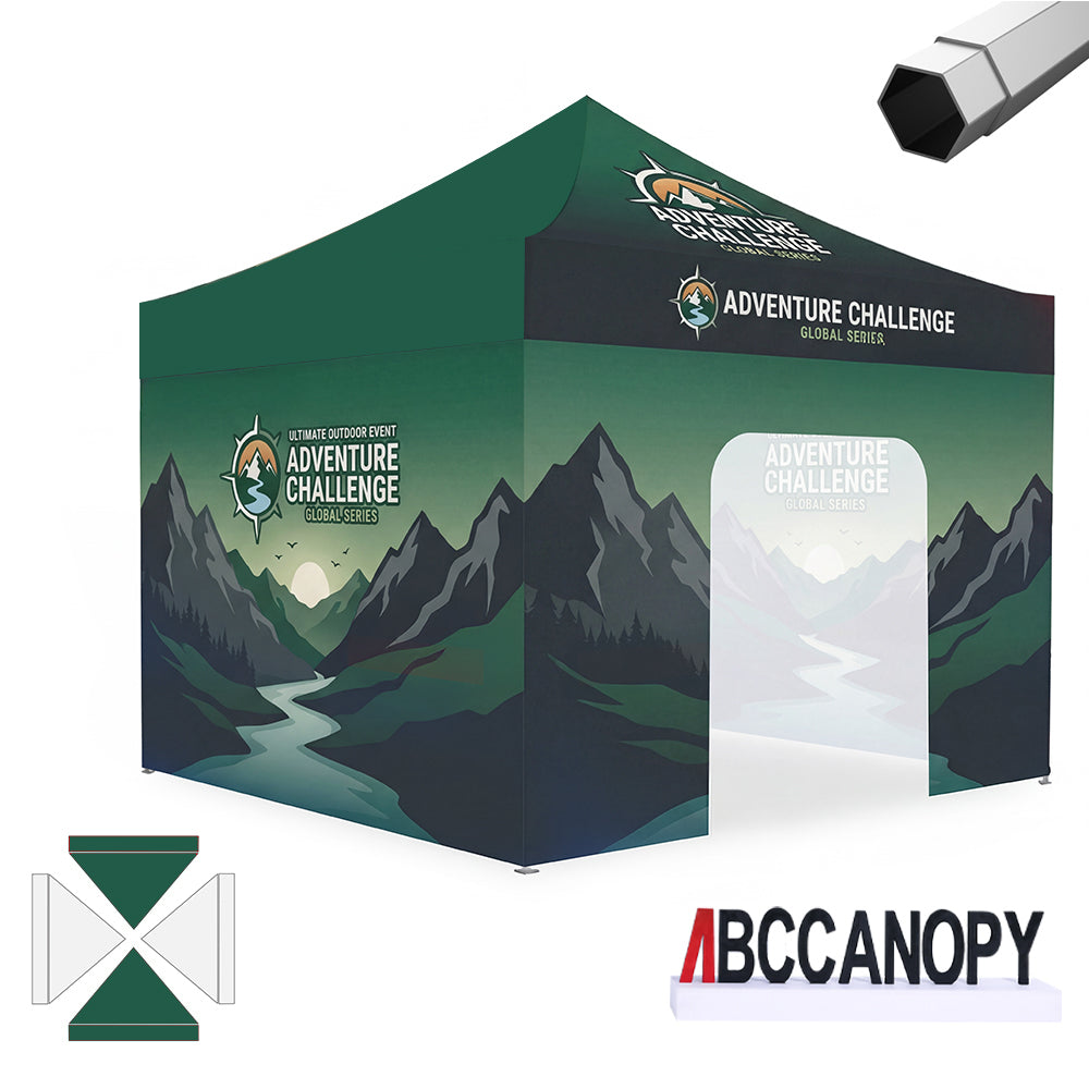 ABCCANOPY Custom Canopy Tent Heavy Duty Pop Up Shelter (S1 Nova Base™-Frame) - 8x8, 10x10, 10x15, 10x20
