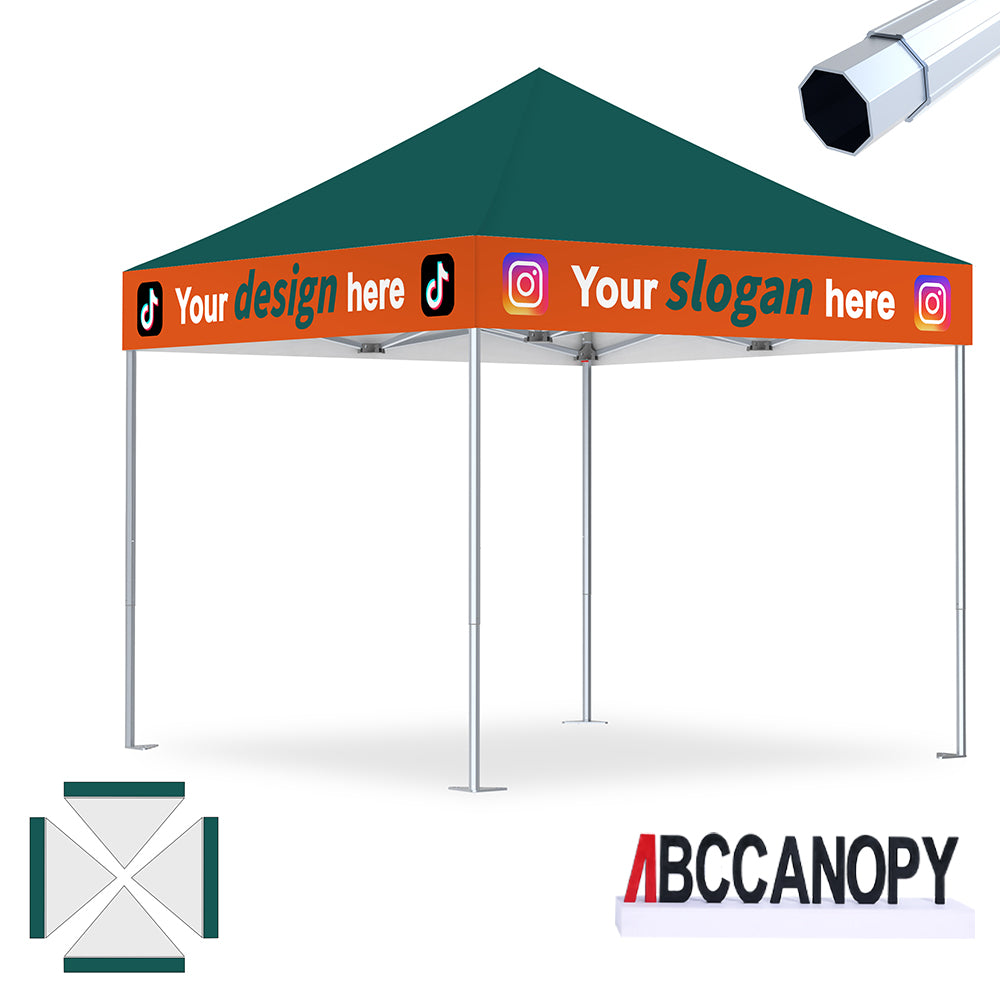 ABCCANOPY Custom Canopy Tent Aluminum Pop Up Shelter (S3, S4) - 10x10