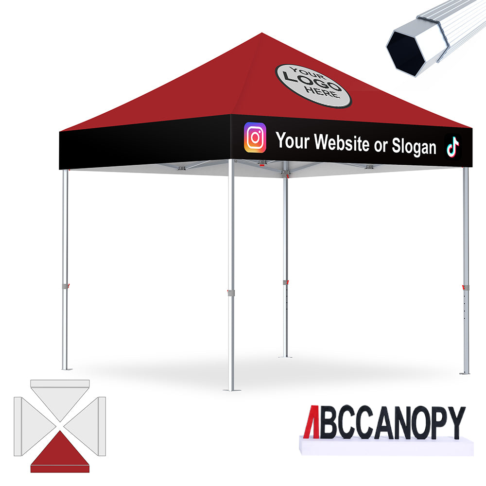 ABCCANOPY Custom Canopy Tent Aluminum Pop Up Shelter (S3, S4) - 10x10