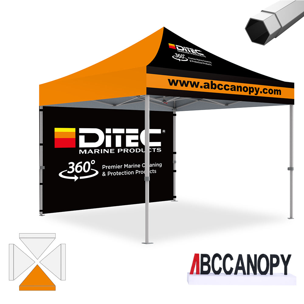 ABCCANOPY Custom Canopy Tent Heavy Duty Pop Up Shelter (S1 Nova Base™-Frame) - 8x8, 10x10, 10x15, 10x20