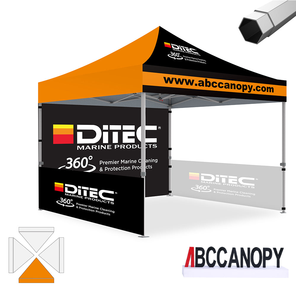 ABCCANOPY Custom Canopy Tent Heavy Duty Pop Up Shelter (S1 Nova Base™-Frame) - 8x8, 10x10, 10x15, 10x20