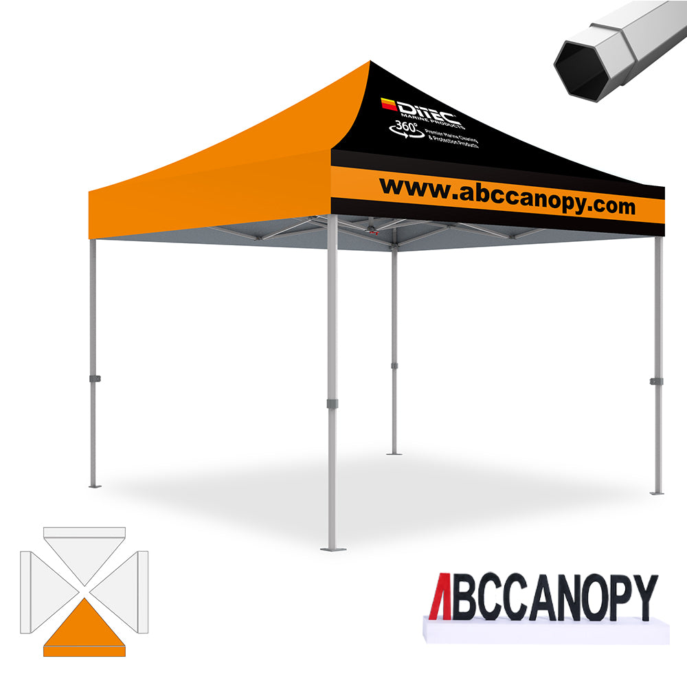 ABCCANOPY Custom Canopy Tent Heavy Duty Pop Up Shelter (S1 Nova Base™-Frame) - 8x8, 10x10, 10x15, 10x20