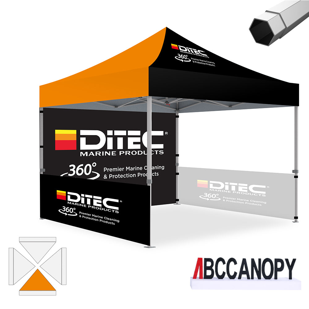 ABCCANOPY Custom Canopy Tent Heavy Duty Pop Up Shelter (S1 Nova Base™-Frame) - 8x8, 10x10, 10x15, 10x20