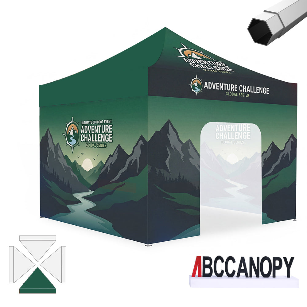ABCCANOPY Custom Canopy Tent Heavy Duty Pop Up Shelter (S1 Nova Base™-Frame) - 8x8, 10x10, 10x15, 10x20