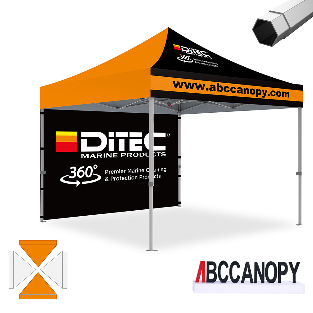 ABCCANOPY Custom Canopy Tent Heavy Duty Pop Up Shelter (S1 Nova Base™-Frame) - 8x8, 10x10, 10x15, 10x20