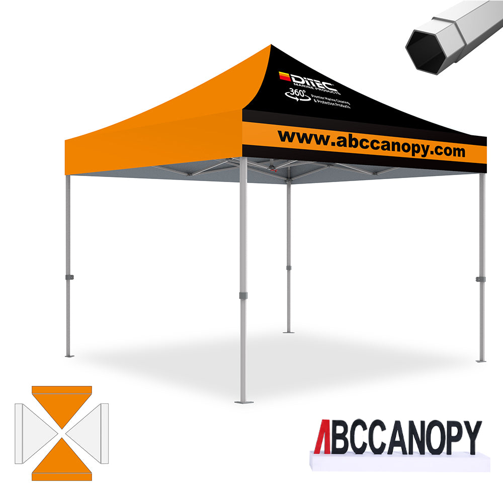ABCCANOPY Custom Canopy Tent Heavy Duty Pop Up Shelter (S1 Nova Base™-Frame) - 8x8, 10x10, 10x15, 10x20