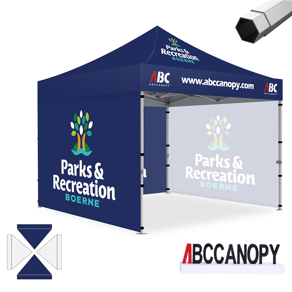 ABCCANOPY Custom Canopy Tent Heavy Duty Pop Up Shelter (S1 Nova Base™-Frame) - 8x8, 10x10, 10x15, 10x20