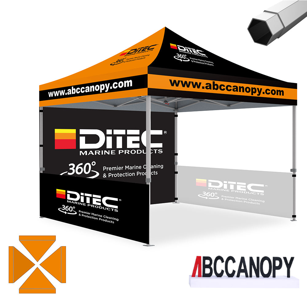 ABCCANOPY Custom Canopy Tent Heavy Duty Pop Up Shelter (S1 Nova Base™-Frame) - 8x8, 10x10, 10x15, 10x20