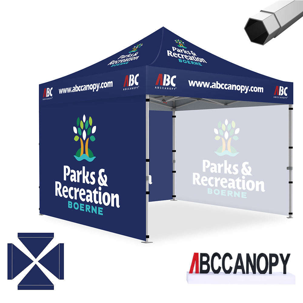 ABCCANOPY Custom Canopy Tent Heavy Duty Pop Up Shelter (S1 Nova Base™-Frame) - 8x8, 10x10, 10x15, 10x20