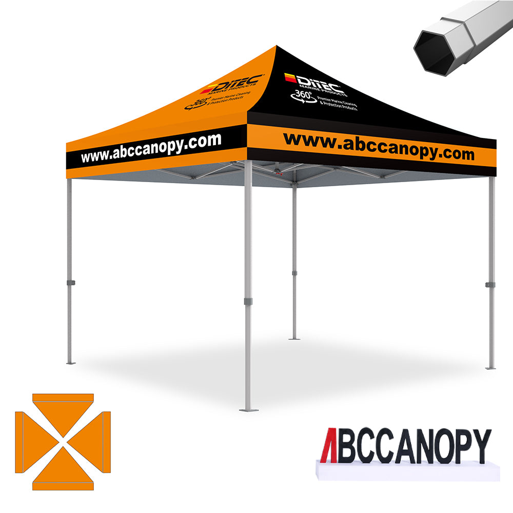 ABCCANOPY Custom Canopy Tent Heavy Duty Pop Up Shelter (S1 Nova Base™-Frame) - 8x8, 10x10, 10x15, 10x20