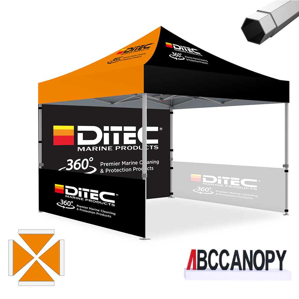 ABCCANOPY Custom Canopy Tent Heavy Duty Pop Up Shelter (S1 Nova Base™-Frame) - 8x8, 10x10, 10x15, 10x20
