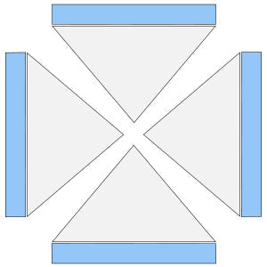 4 valances (solid color peaks)