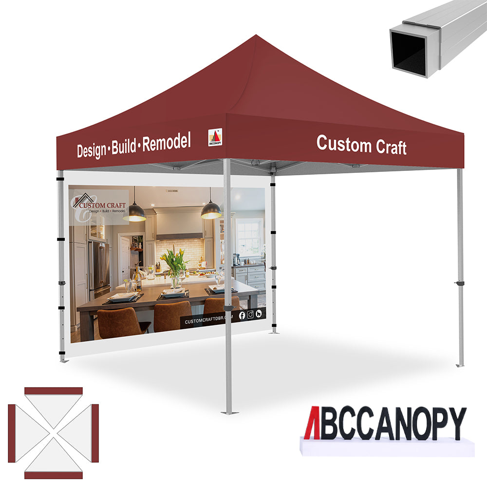 ABCCANOPY Custom Canopy Tent with Back Wall - 10x10