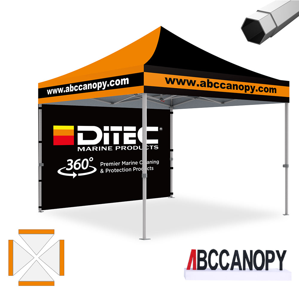 ABCCANOPY Custom Canopy Tent with Back Wall