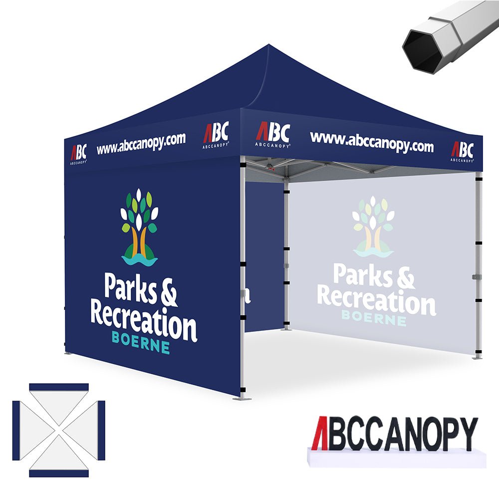 ABCCANOPY Custom Canopy Tent Heavy Duty Pop Up Shelter (S1 Nova Base™-Frame) - 8x8, 10x10, 10x15, 10x20