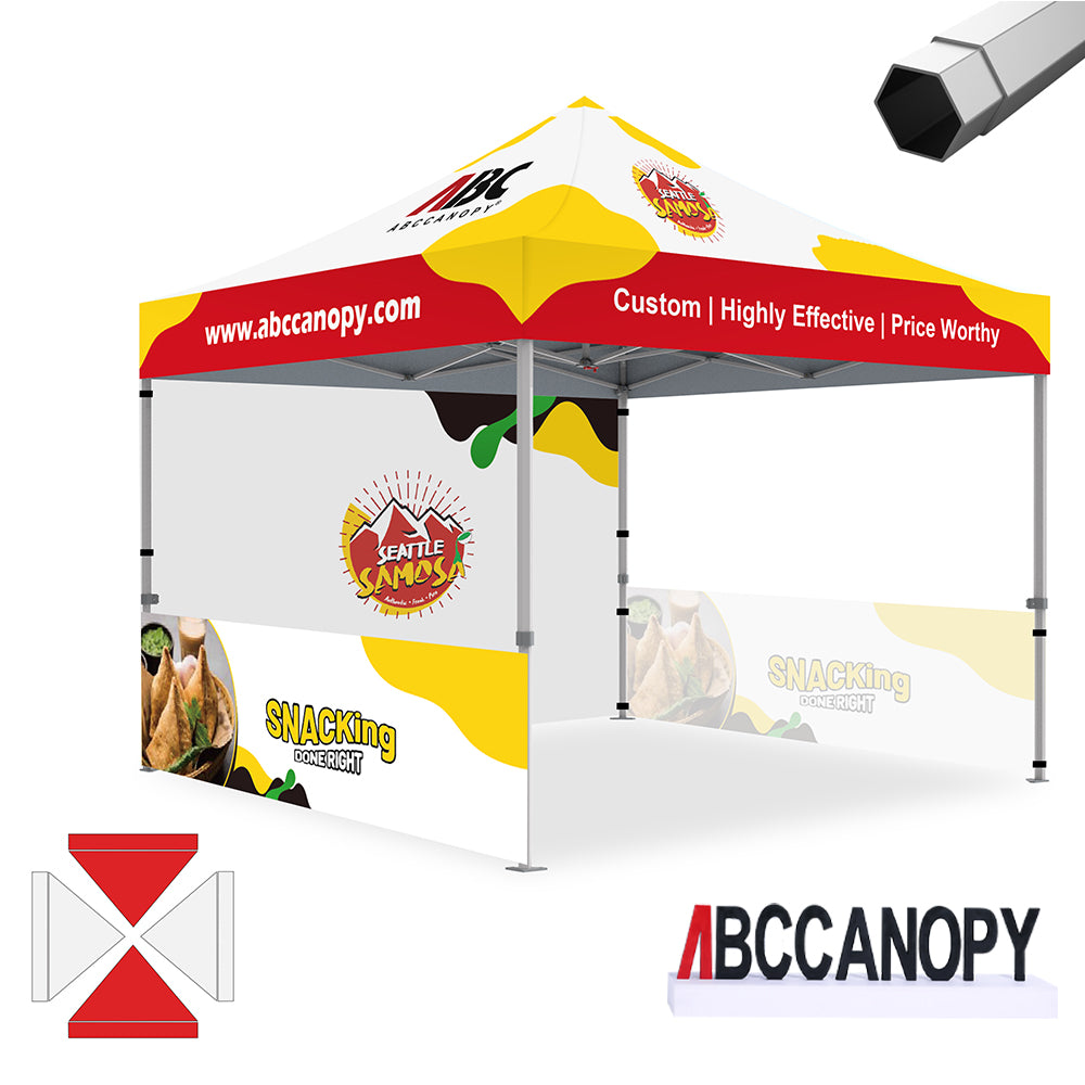 ABCCANOPY Custom Canopy Tent Brand Union (S1 Nova Base™) - 10x10, 10x15, 10x20