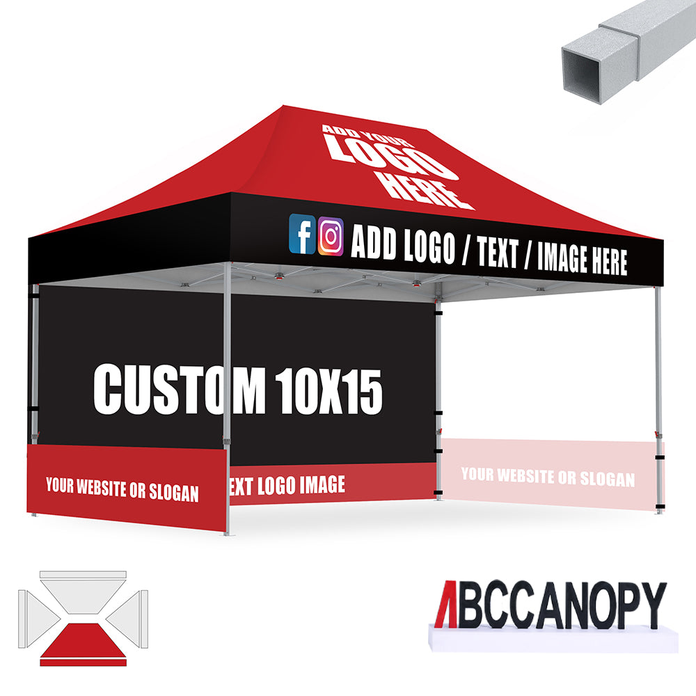 S2 Crux Start™-Core Custom Canopy Tent Square Tube 10x10, 10x15, 10x20