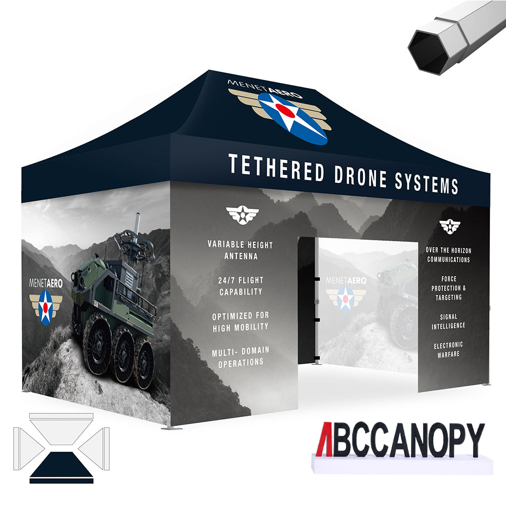 ABCCANOPY Custom Canopy Tent Heavy Duty Pop Up Shelter (S1 Nova Base™-Frame) - 8x8, 10x10, 10x15, 10x20