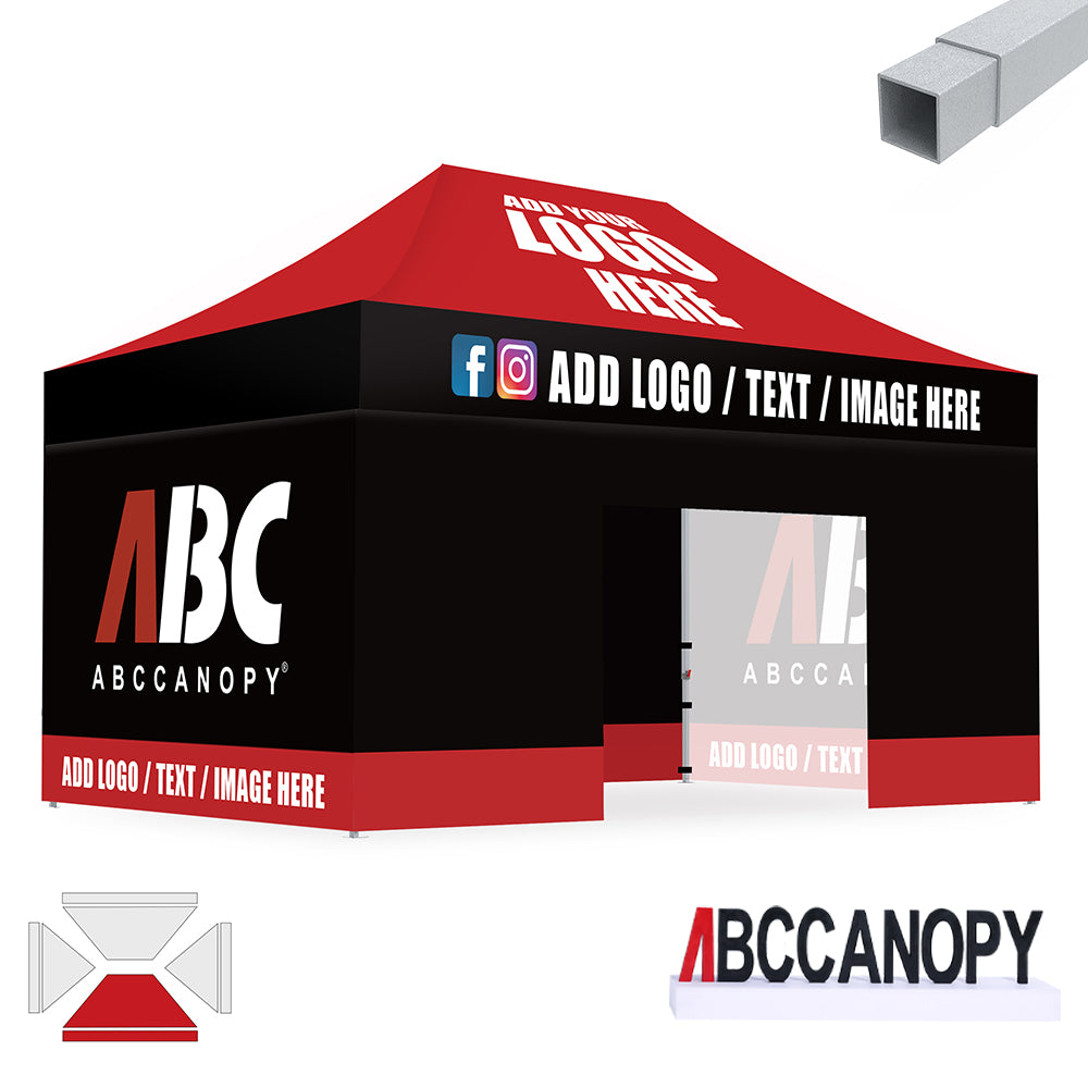 S2 Crux Start™-Core Custom Canopy Tent Square Tube 10x10, 10x15, 10x20