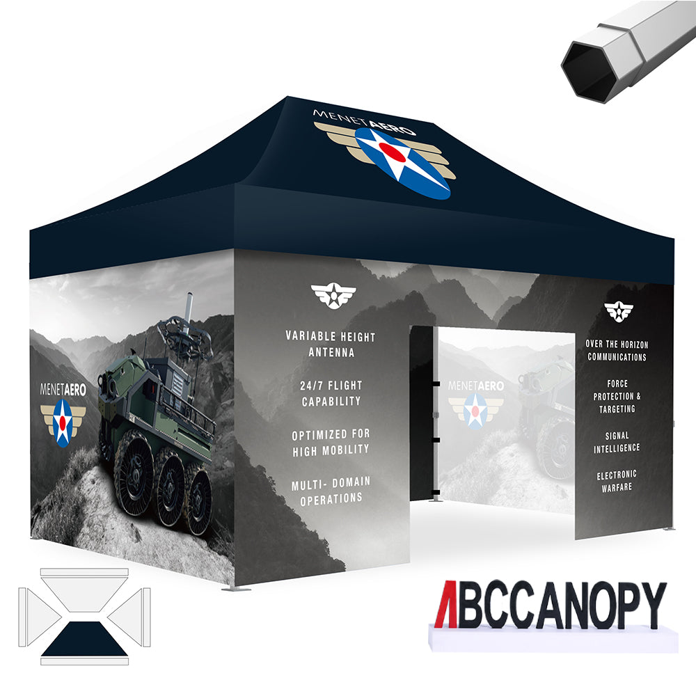 ABCCANOPY Custom Canopy Tent Heavy Duty Pop Up Shelter (S1 Nova Base™-Frame) - 8x8, 10x10, 10x15, 10x20