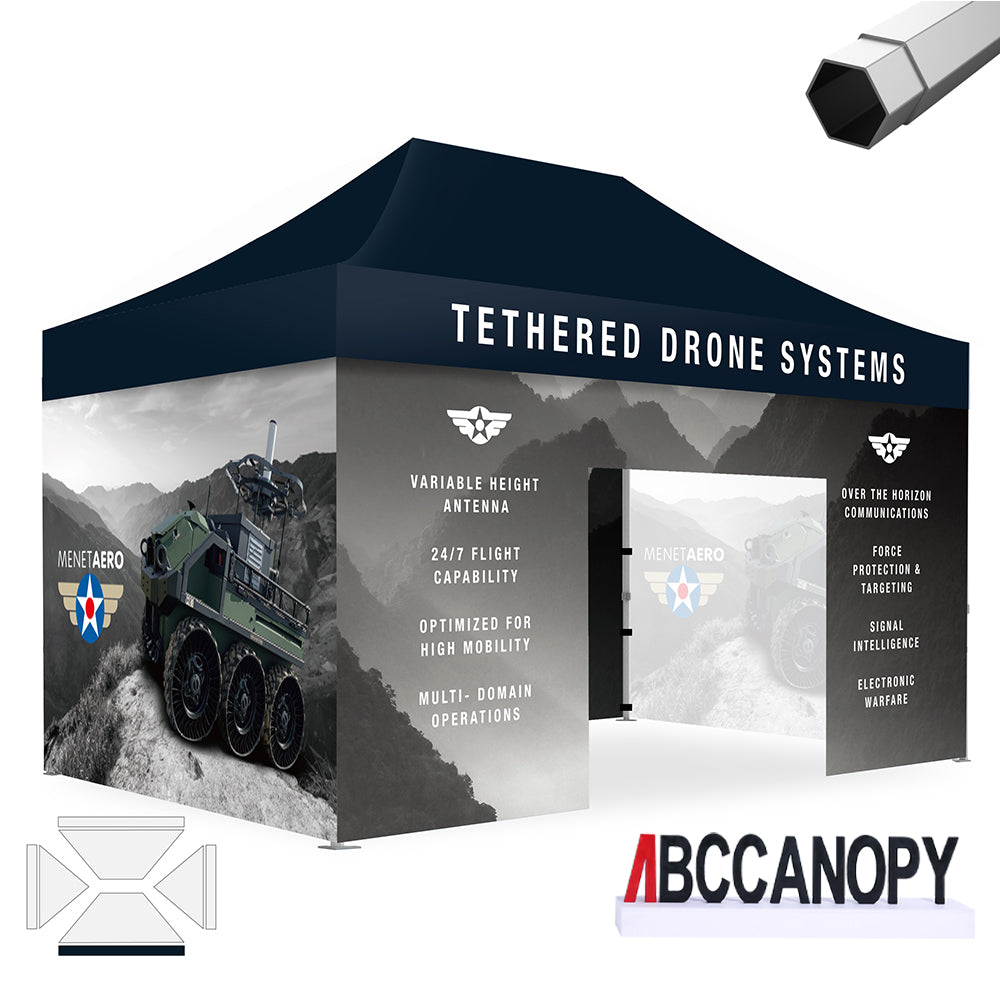 ABCCANOPY Custom Canopy Tent Heavy Duty Pop Up Shelter (S1 Nova Base™-Frame) - 8x8, 10x10, 10x15, 10x20