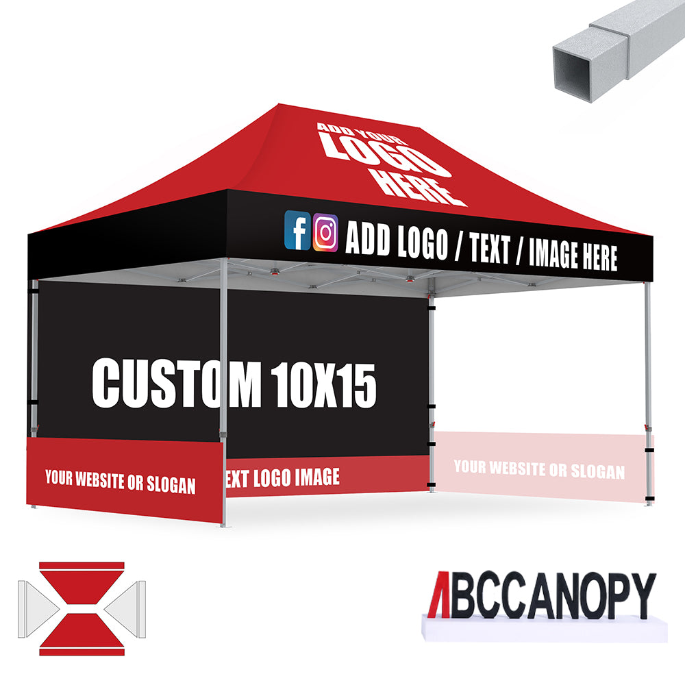 S2 Crux Start™-Core Custom Canopy Tent Square Tube 10x10, 10x15, 10x20