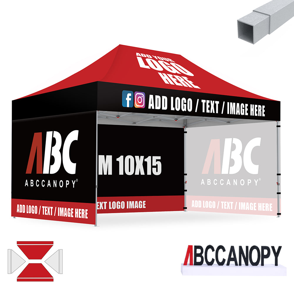 S2 Crux Start™-Core Custom Canopy Tent Square Tube 10x10, 10x15, 10x20