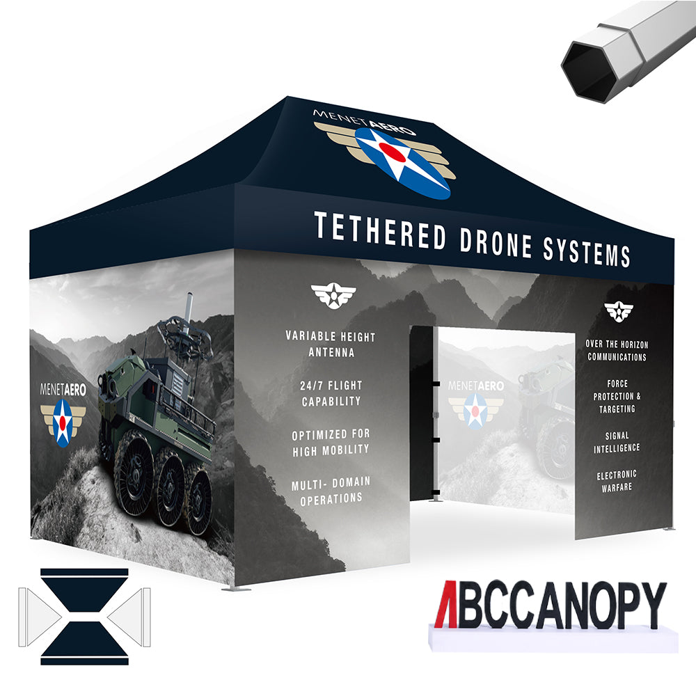 ABCCANOPY Custom Canopy Tent Heavy Duty Pop Up Shelter (S1 Nova Base™-Frame) - 8x8, 10x10, 10x15, 10x20