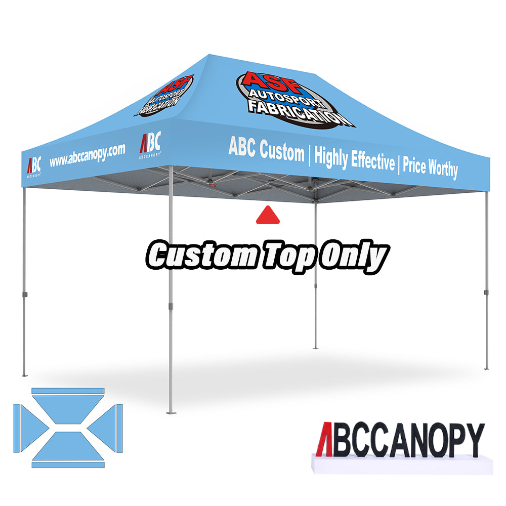 ABCCANOPY Custom Canopy Top with Logo 8x8/10x10/10x15/10x20 (Top Only)