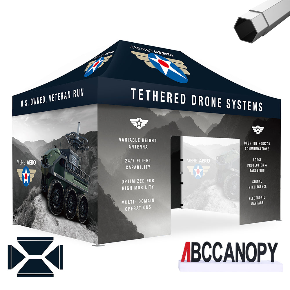 ABCCANOPY Custom Canopy Tent Heavy Duty Pop Up Shelter (S1 Nova Base™-Frame) - 8x8, 10x10, 10x15, 10x20
