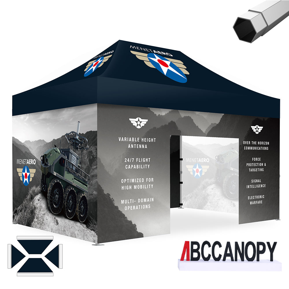ABCCANOPY Custom Canopy Tent Heavy Duty Pop Up Shelter (S1 Nova Base™-Frame) - 8x8, 10x10, 10x15, 10x20