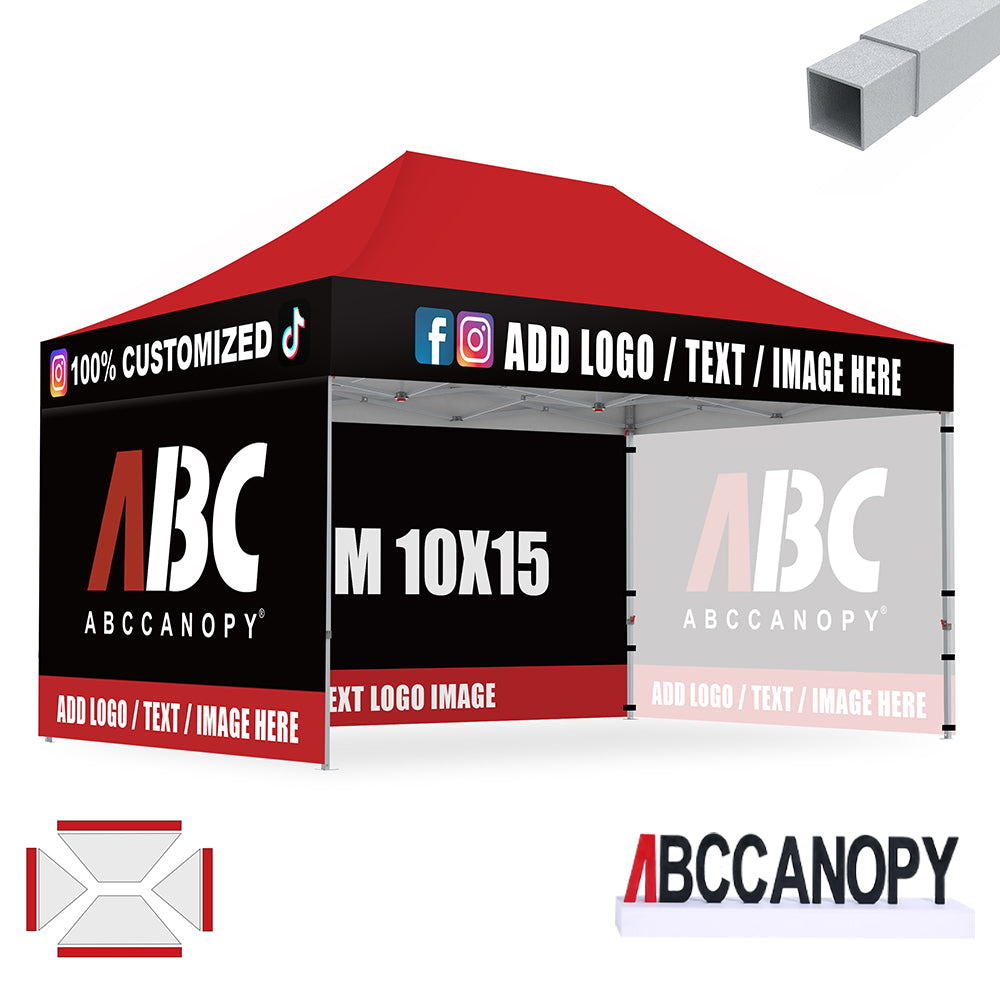 S2 Crux Start™-Core Custom Canopy Tent Square Tube 10x10, 10x15, 10x20