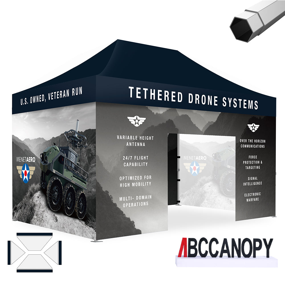 ABCCANOPY Custom Canopy Tent Heavy Duty Pop Up Shelter (S1 Nova Base™-Frame) - 8x8, 10x10, 10x15, 10x20