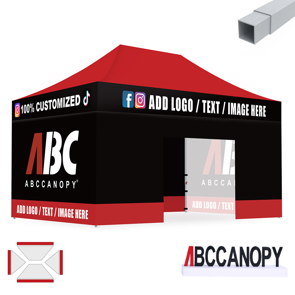 S2 Crux Start™-Core Custom Canopy Tent Square Tube 10x10, 10x15, 10x20