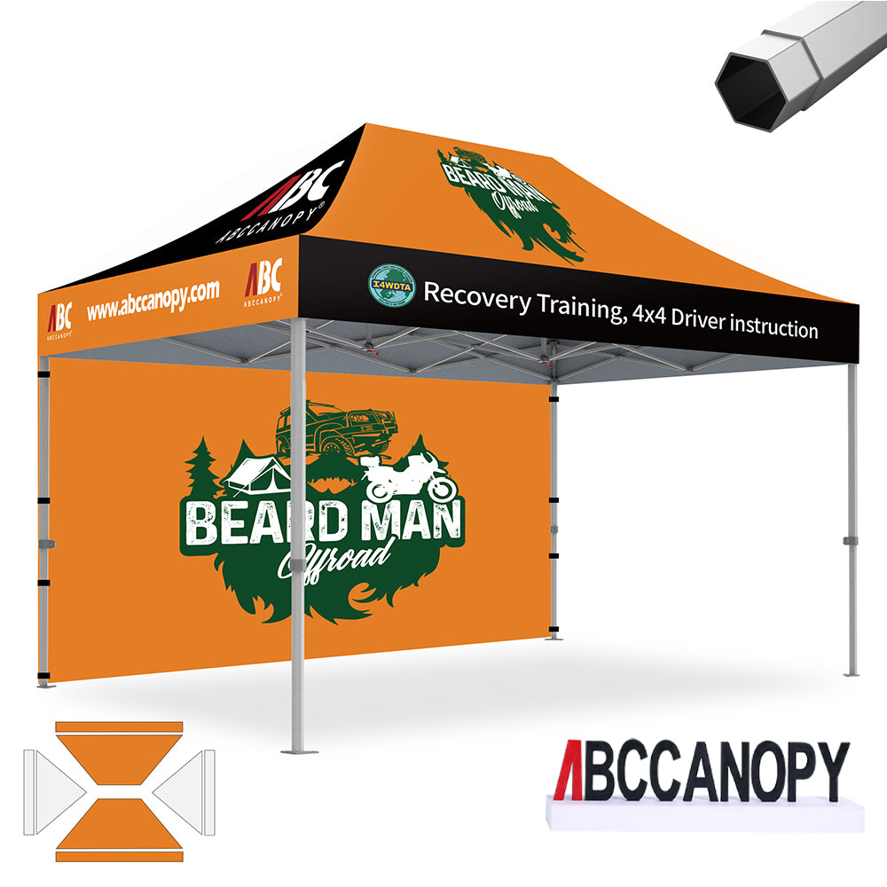 ABCCANOPY Custom Canopy Tent Brand Union (S1 Nova Base™) - 10x10, 10x15, 10x20