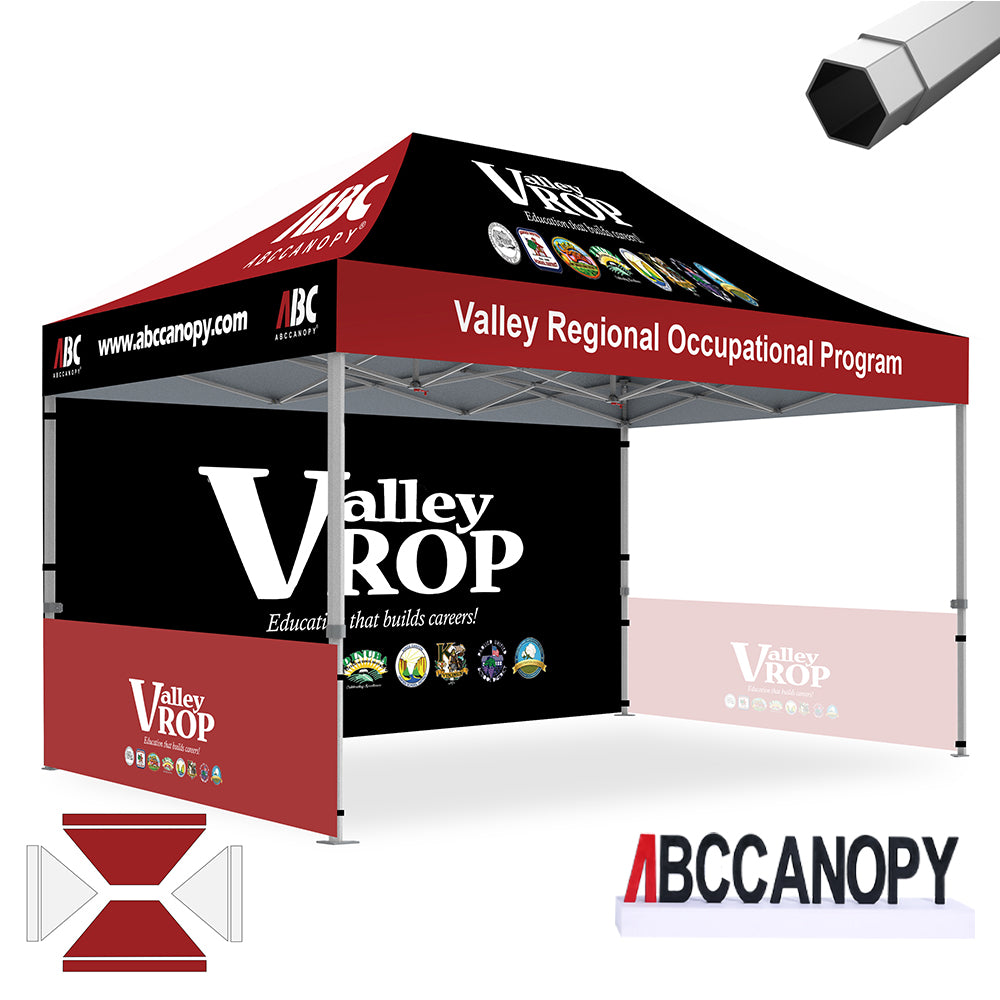 ABCCANOPY Custom Canopy Tent Brand Union (S1 Nova Base™) - 10x10, 10x15, 10x20
