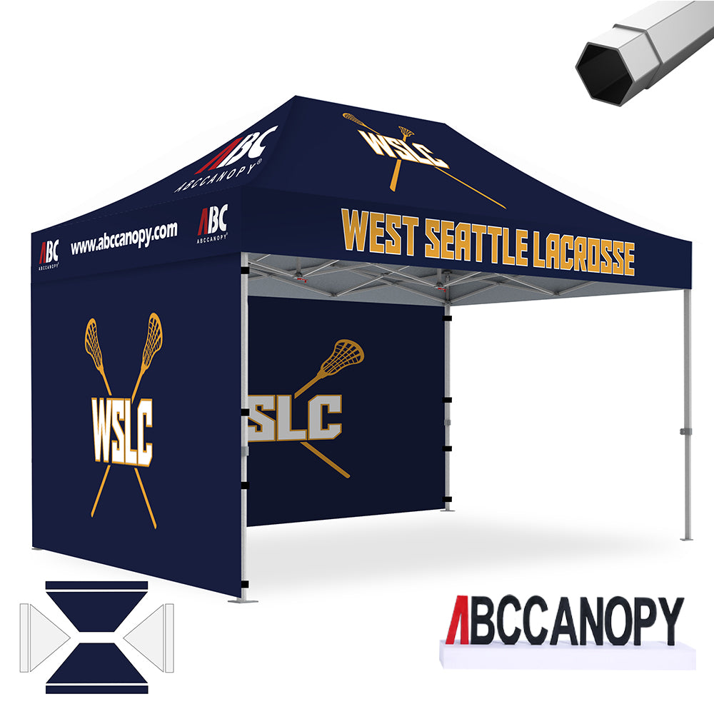 ABCCANOPY Custom Canopy Tent Brand Union (S1 Nova Base™) - 10x10, 10x15, 10x20