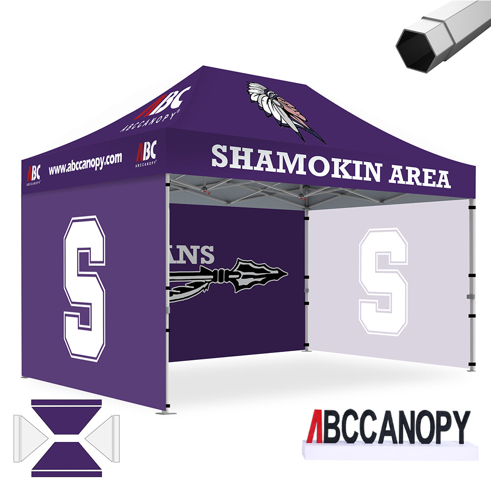 ABCCANOPY Custom Canopy Tent Brand Union (S1 Nova Base™) - 10x10, 10x15, 10x20