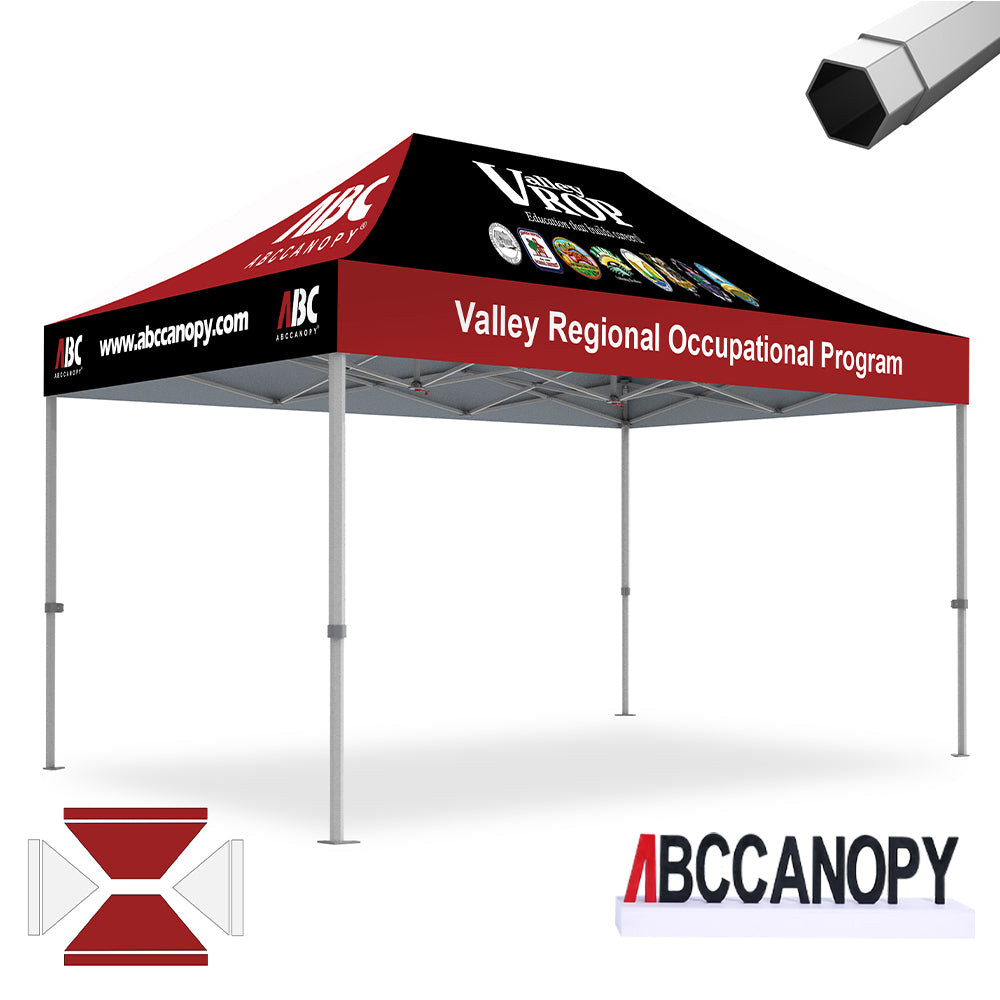 ABCCANOPY Custom Canopy Tent Brand Union (S1 Nova Base™) - 10x10, 10x15, 10x20